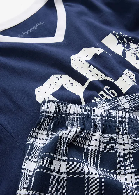 Pyjama coton &agrave; manches longues, bonprix