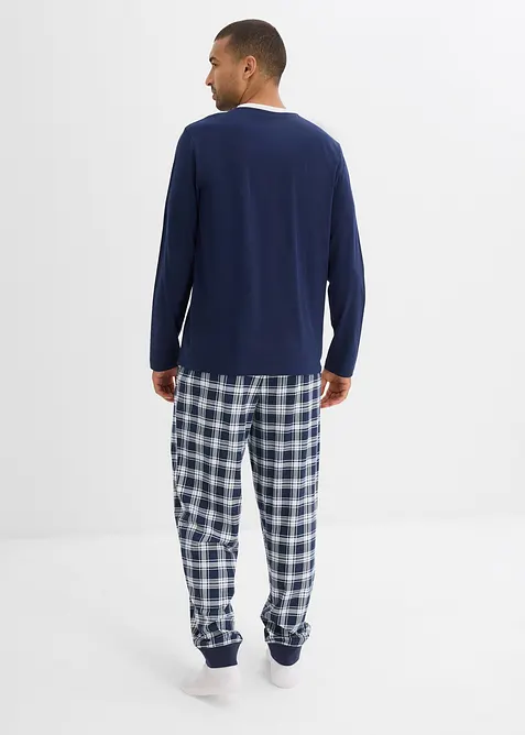 Pyjama coton &agrave; manches longues, bonprix
