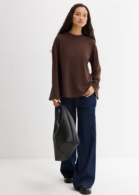 Longshirt aus flie&szlig;ender Qualit&auml;t, bonprix