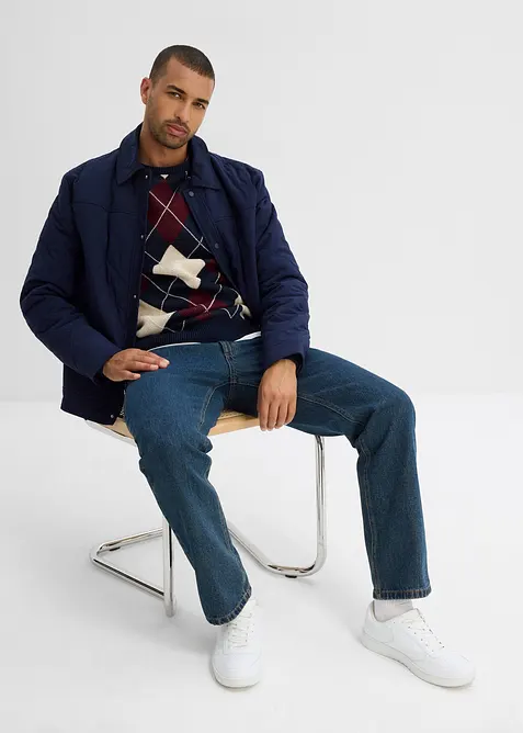 Pull à losanges 100% coton, bonprix