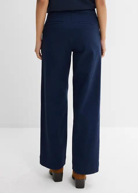 Pantalon large en coton extensible, longueur 7/8, bonprix