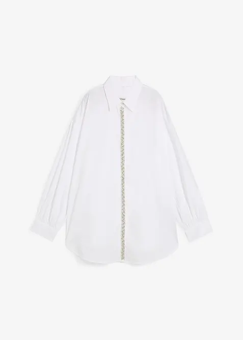 Hemdbluse mit Strass-Applikation, bonprix