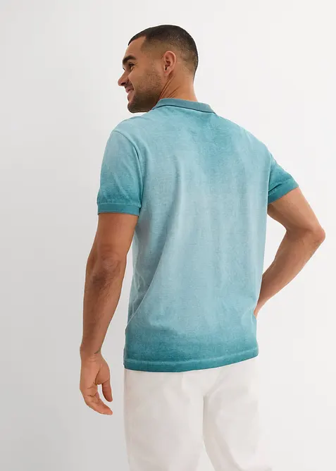 Piqu&eacute;-Poloshirt in gewaschener Optik, bonprix