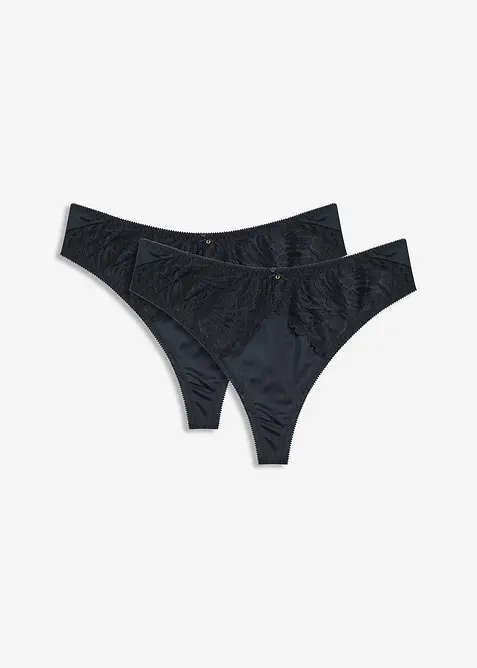 Maxistring mit glänzendem Material (2er Pack), bonprix