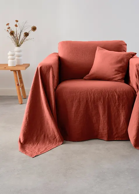 Vielseitig einsetzbarer Leinen &Uuml;berwurf, bonprix