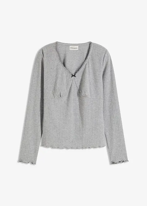 T-shirt côtelé, bonprix