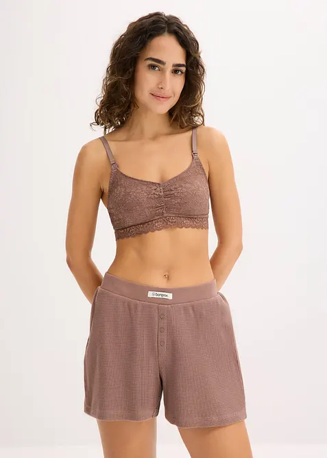 Still-BH ohne Bügel mit Spitze und Bio-Baumwolle (2er Pack), bonprix