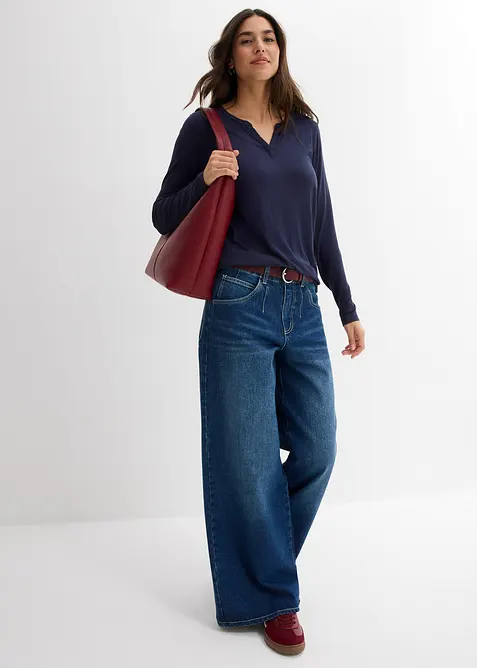 Langarmshirt aus softem Viskose Mix, bonprix