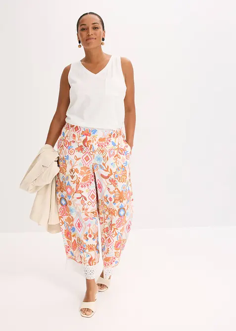 Pantalon avec bordure dentelle, bonprix