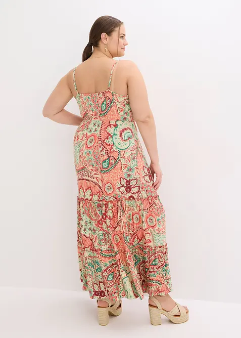 Robe à fines bretelles en jersey viscose extensible, bonprix