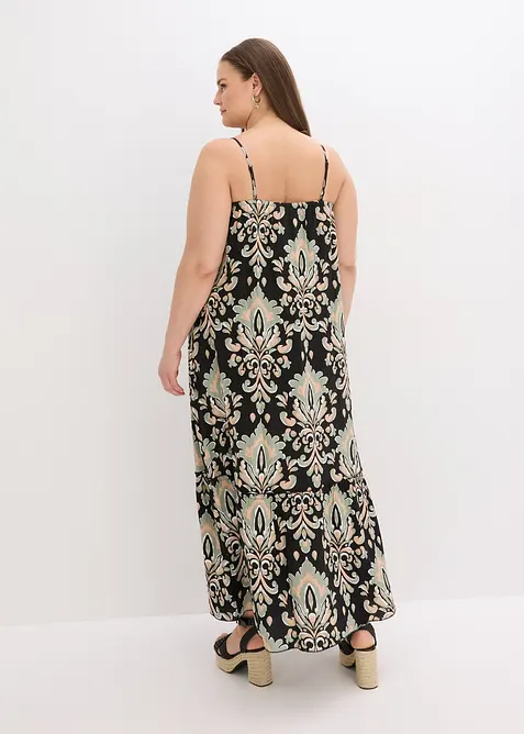 Trägerkleid aus strukturierter Viskose, bonprix