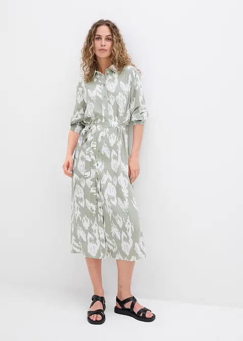 Blusenkleid aus fließender Viskose, bonprix
