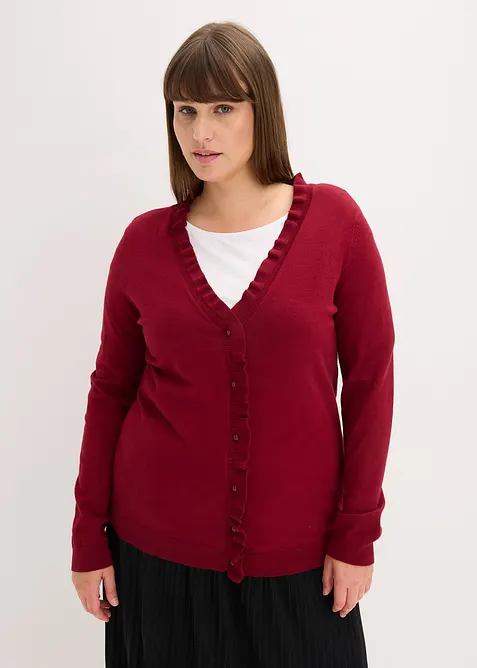 Feinstrickjacke aus fließendem Viskose-Mix, bonprix