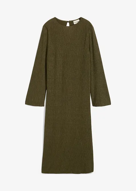 Midikleid aus strukturiertem Crinkle, bonprix