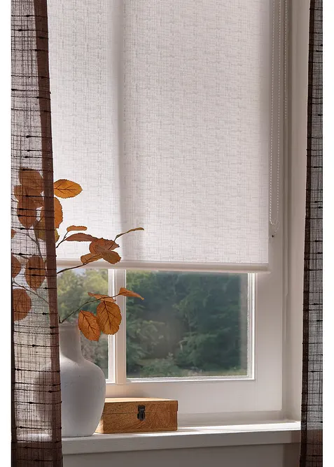 Sichtschutzrollo in Leinen Optik, bonprix