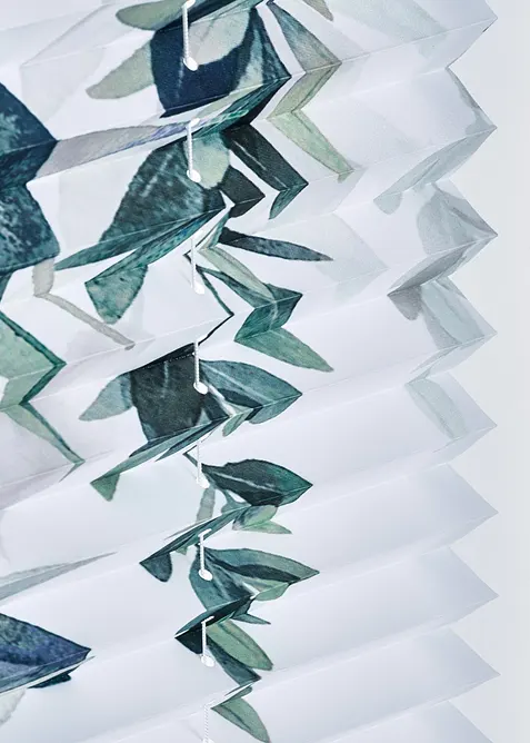 Store plissé à imprimé végétal, bonprix