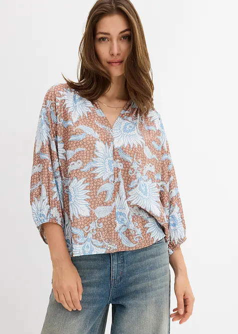 Tunikabluse aus softem Viskose-Mix, bonprix