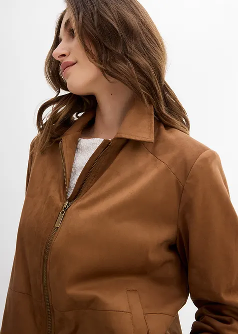 Velourslederimitat-Jacke, bonprix