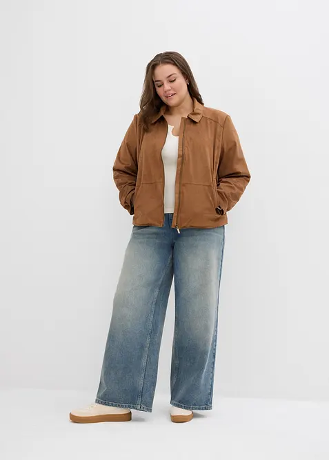 Velourslederimitat-Jacke, bonprix