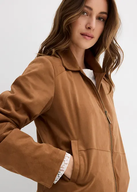 Velourslederimitat-Jacke, bonprix