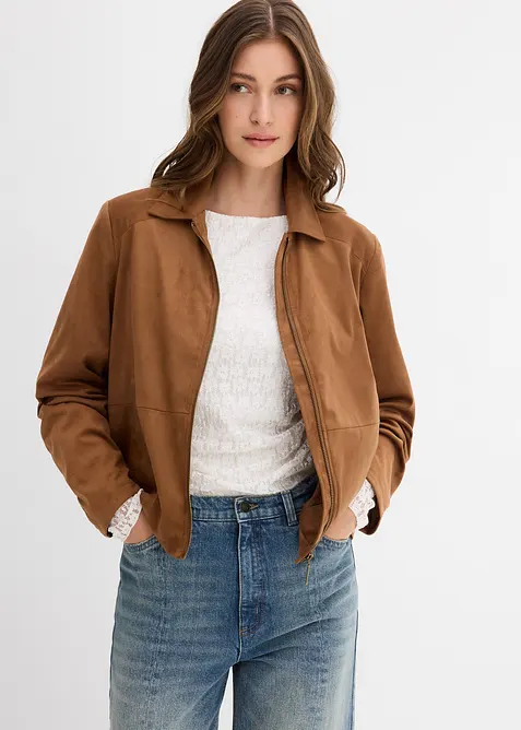 Velourslederimitat-Jacke, bonprix