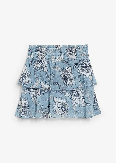 Jupe étagée en mousseline texturée, bonprix