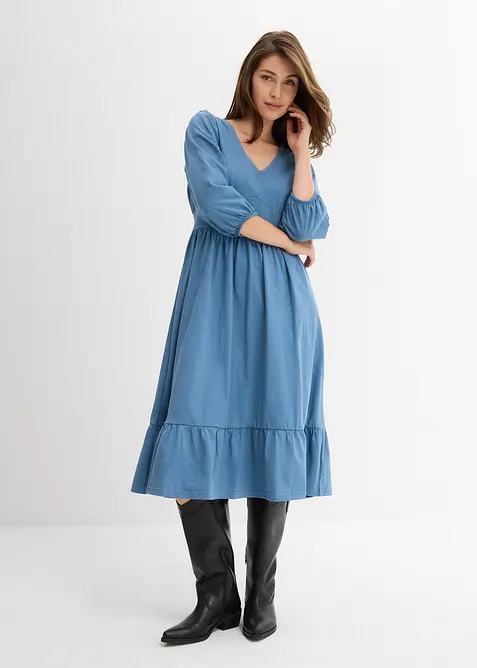 Jerseykleid aus reiner Baumwolle, bonprix