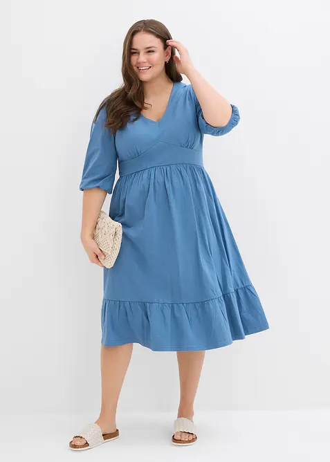 Jerseykleid aus reiner Baumwolle, bonprix