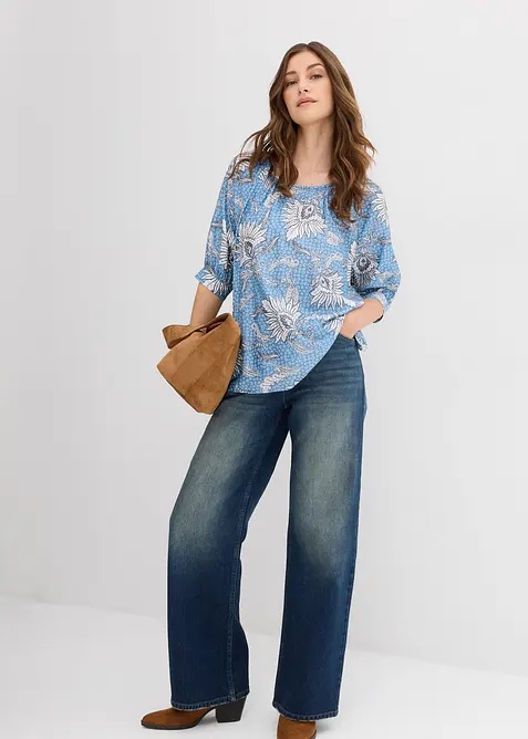 Blouse en fine viscose mélangée, bonprix