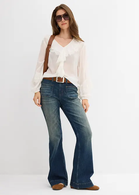 Jean flare taille mi-haute, bonprix