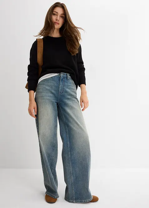 Jean large taille haute, bonprix