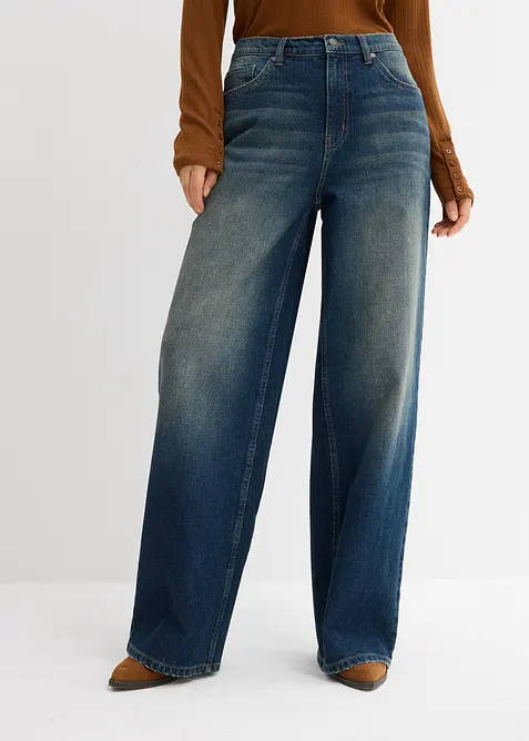 Wide-Leg-Jeans High Waist, bonprix