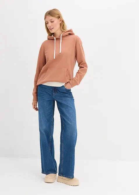 Sweat-shirt à capuche avec détails contrastants, bonprix