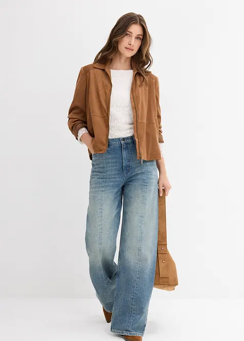 Velourslederimitat-Jacke, bonprix