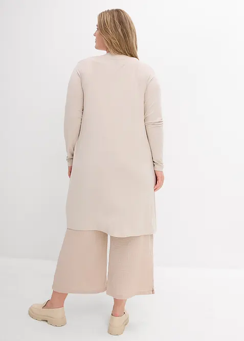 Gilet long et doux en viscose extensible, bonprix