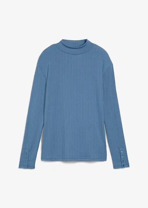 T-shirt manches longues côtelé, bonprix