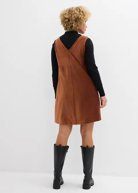 Latzkleid aus Jerseycord, bonprix