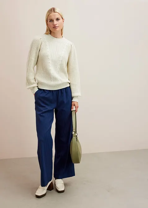 Palazzo-Hose in Wolloptik, bonprix