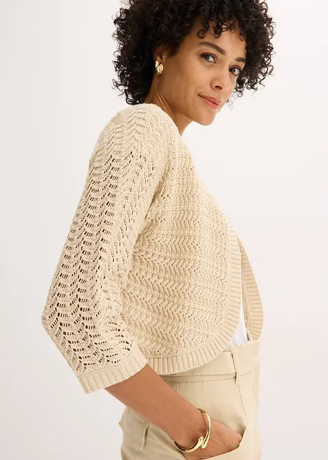 Boléro en crochet, manches coudes, bonprix