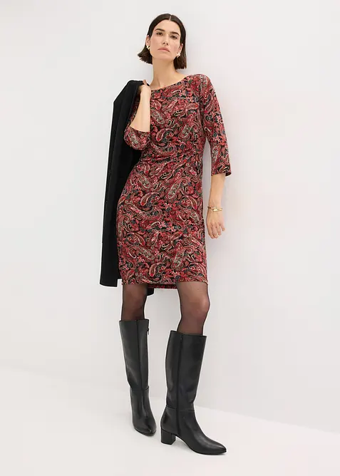 Robe en jersey à imprimé paisley, bonprix