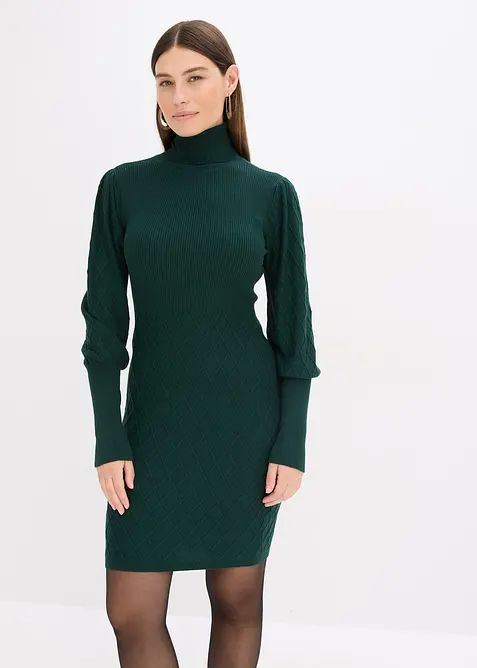 Strickkleid mit Rollkragen, bonprix