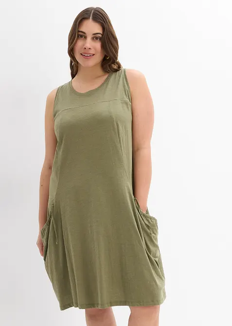 Baumwoll-Jerseykleid mit Taschen, bonprix