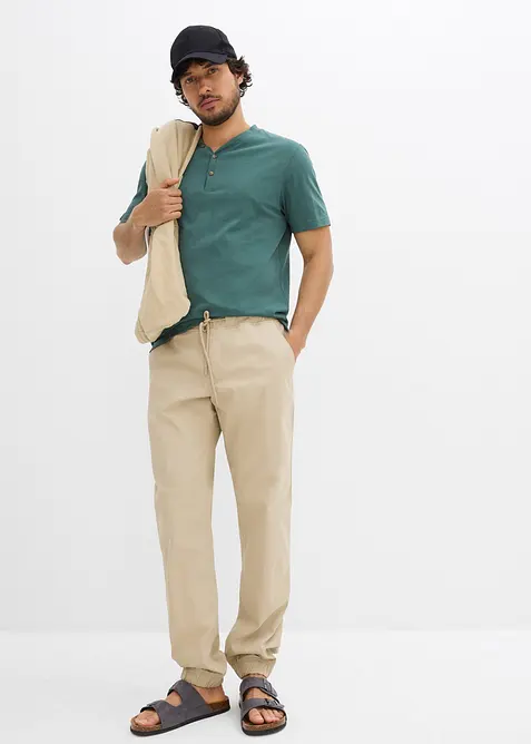 Relaxed Fit Chino-Stretch-Schlupfhose, Straight, bonprix
