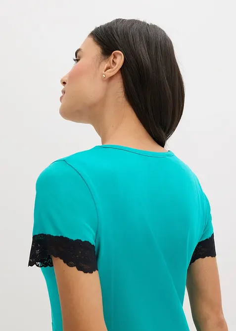 Kurzes Nachthemd mit zarter Spitze, bonprix