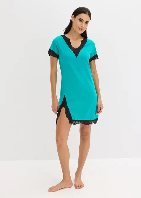 Kurzes Nachthemd mit zarter Spitze, bonprix