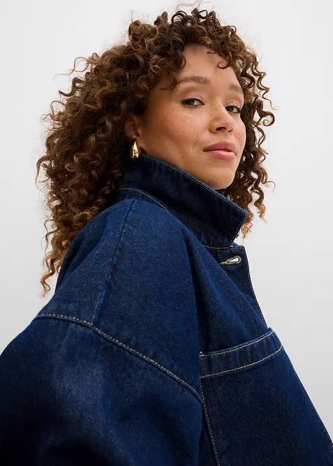 Oversized Jeans-Overshirt aus Bio-Baumwolle, bonprix