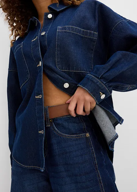Oversized Jeans-Overshirt aus Bio-Baumwolle, bonprix