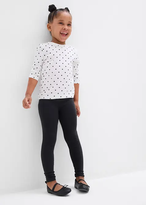 Leggings aus elastischem Bio-Baumwoll-Mix (2er Pack), bonprix