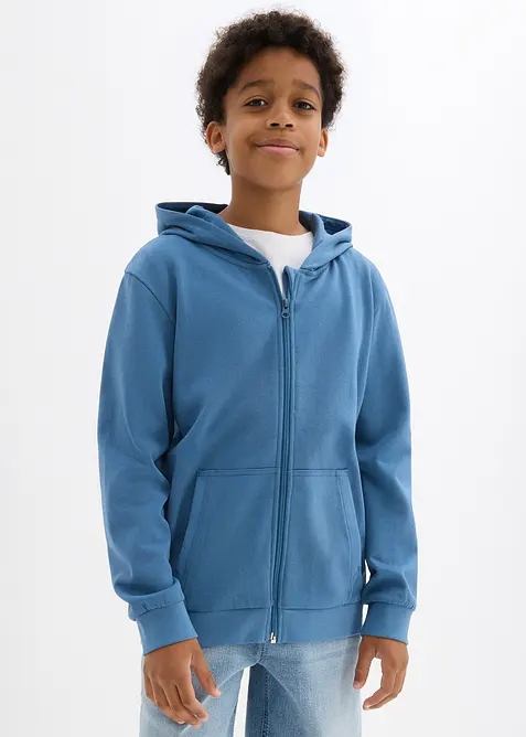 Sweat zippé doux à capuche, bonprix
