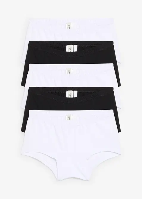 Lot de 5 boxers avec coton doux, bonprix